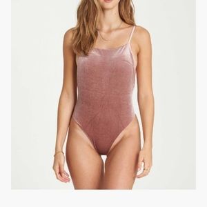 Dusty Rose Velvet Swimsuit